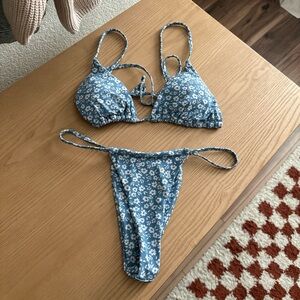 Blue floral bikini!